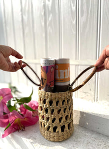 Handcrafted Barrel bag/ magazine, newspaper or paper basket