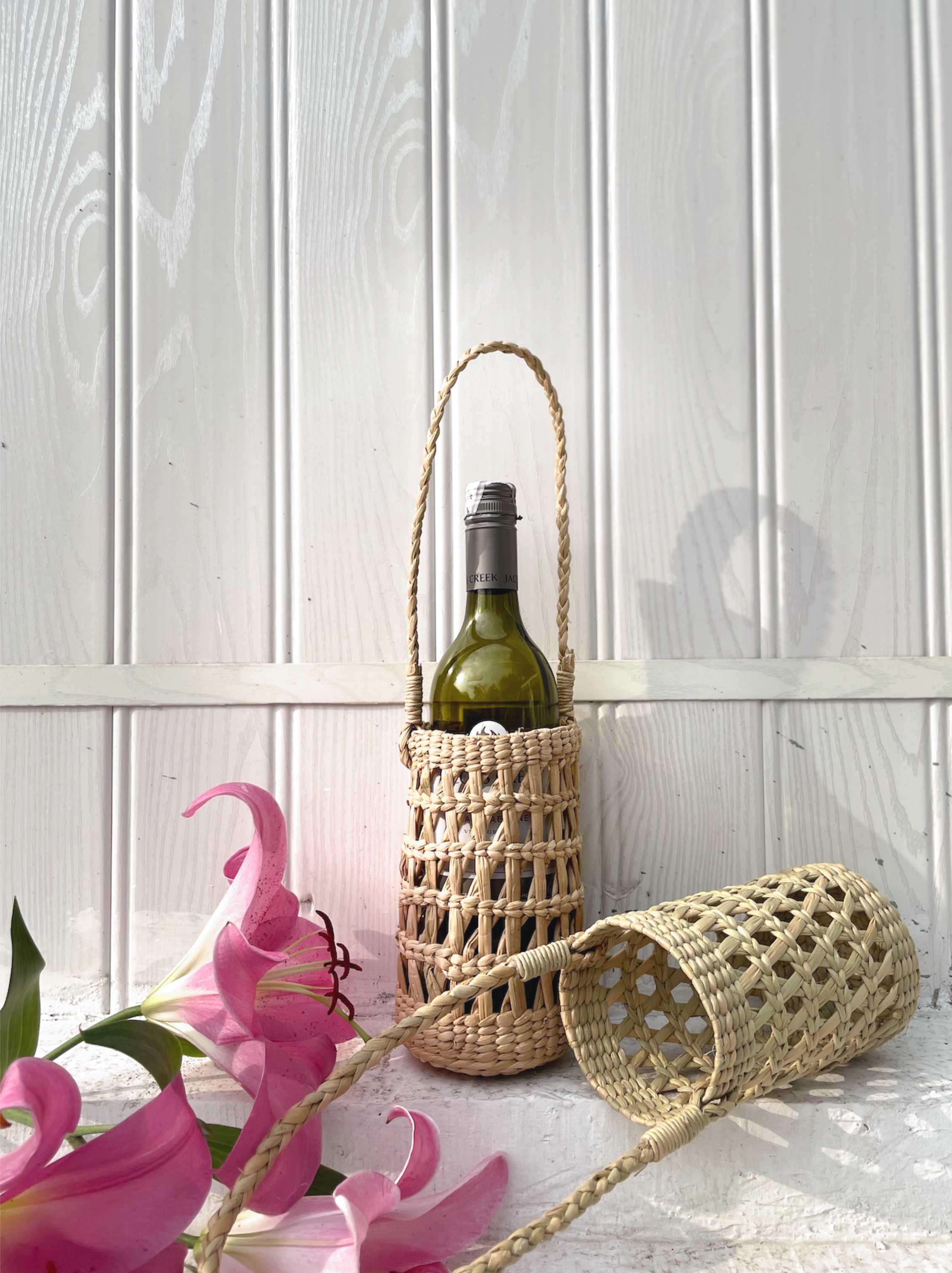 Handcrafted Wine gift bag/ wine holder