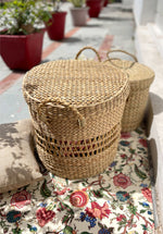 Load image into Gallery viewer, Handcrafted Laundry baskets/ Multi Utility Baskets with lid and handles
