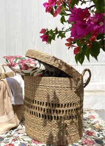 Handcrafted Laundry baskets/ Multi Utility Baskets with lid and handles