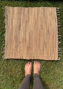 Handcrafted water hyacinth meditation/ prayer mat