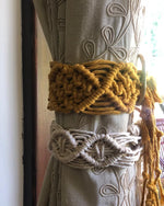 Load image into Gallery viewer, Macrame curtain tie backs (set of 2)
