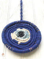 Load image into Gallery viewer, Macrame`abstract evil eye wall hanging
