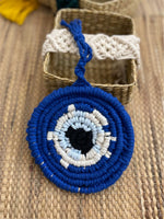 Load image into Gallery viewer, Macrame`abstract evil eye wall hanging
